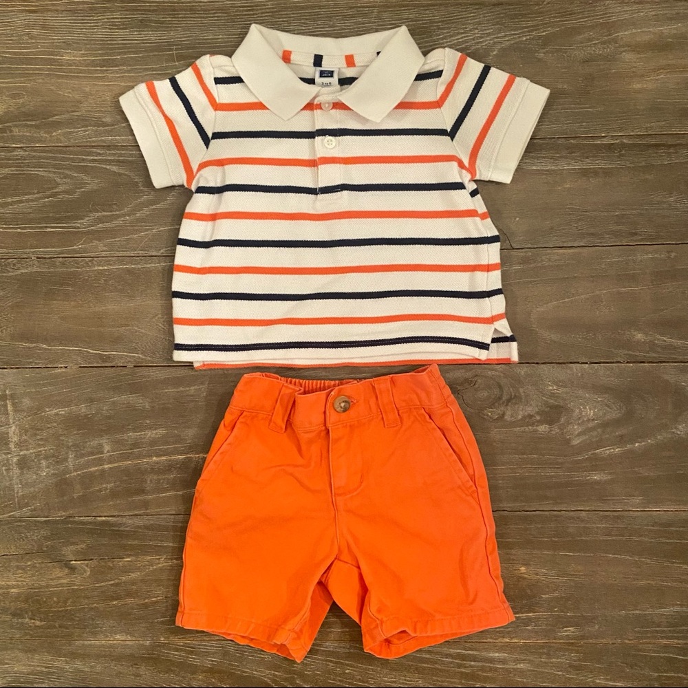 Janie and Jack Polo and Shorts - 3-6 mo
